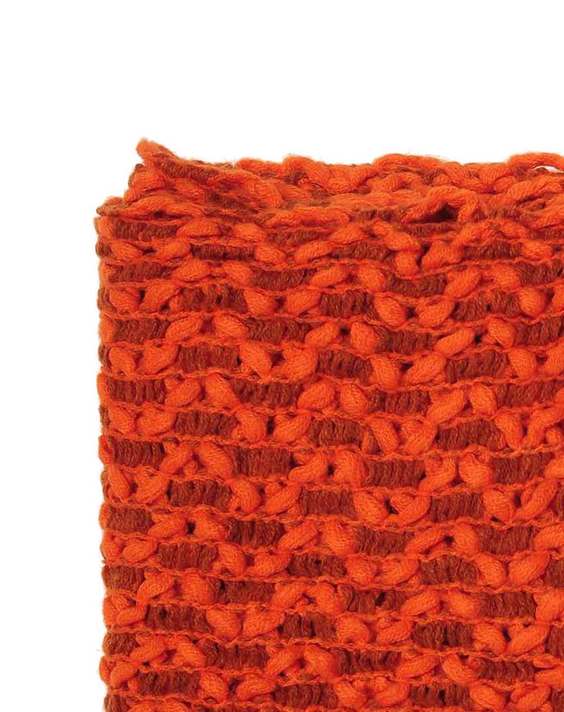 帕鲁巴斯palbas围巾专场女款橘色玉米针时尚长