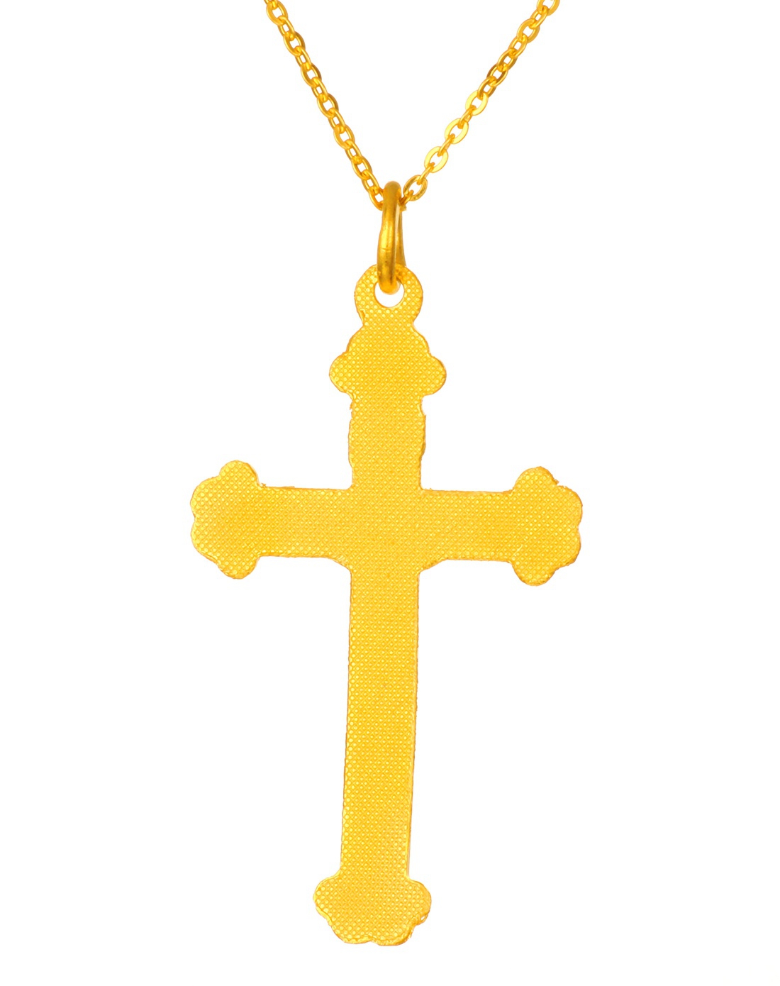 千足金黄金吊坠 耶稣十字架