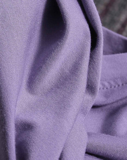 男款灰紫色超细木代尔棉男v领半袖衫