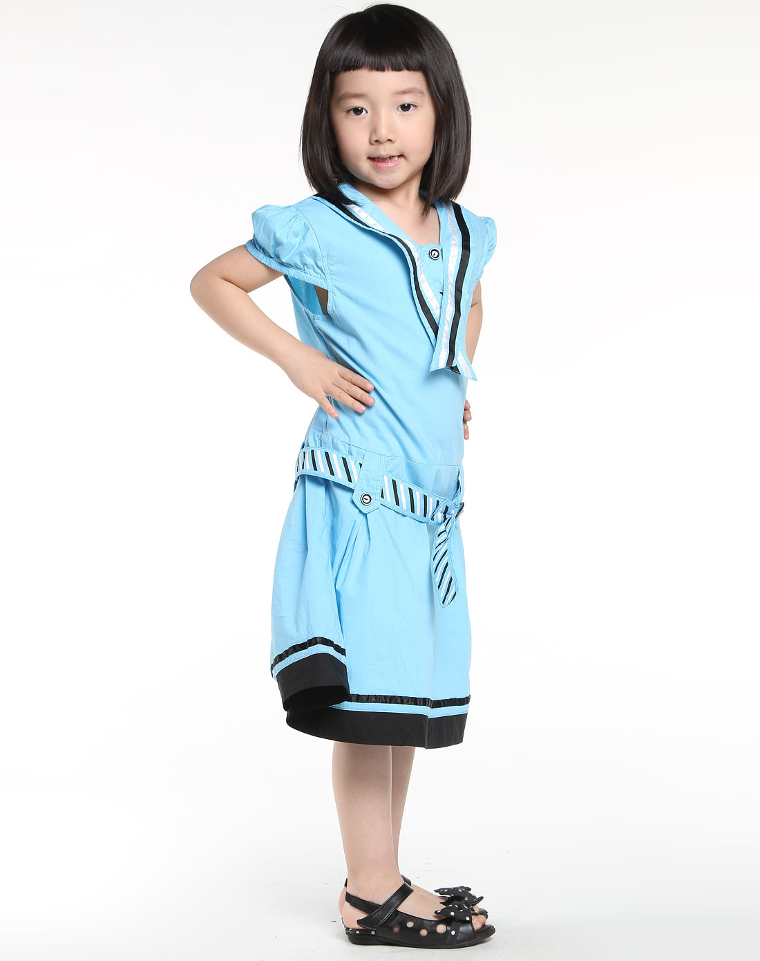 米斯维尼<em>女童蓝色裙子</em>fgxs06002-40