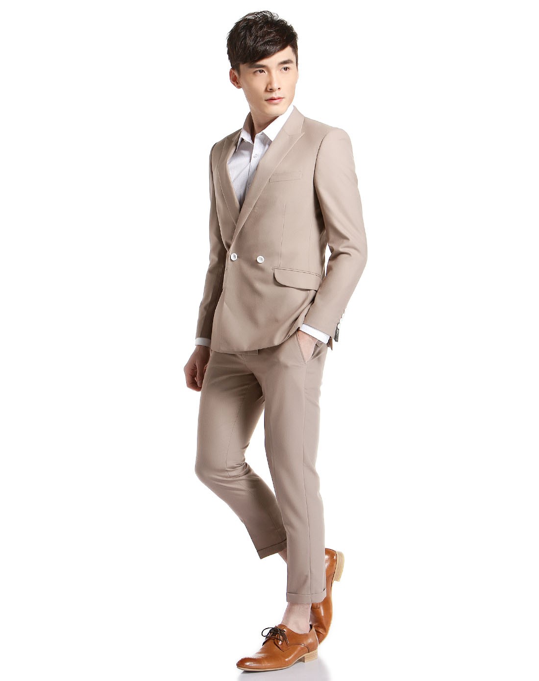 男款 米色休闲西服(上衣)