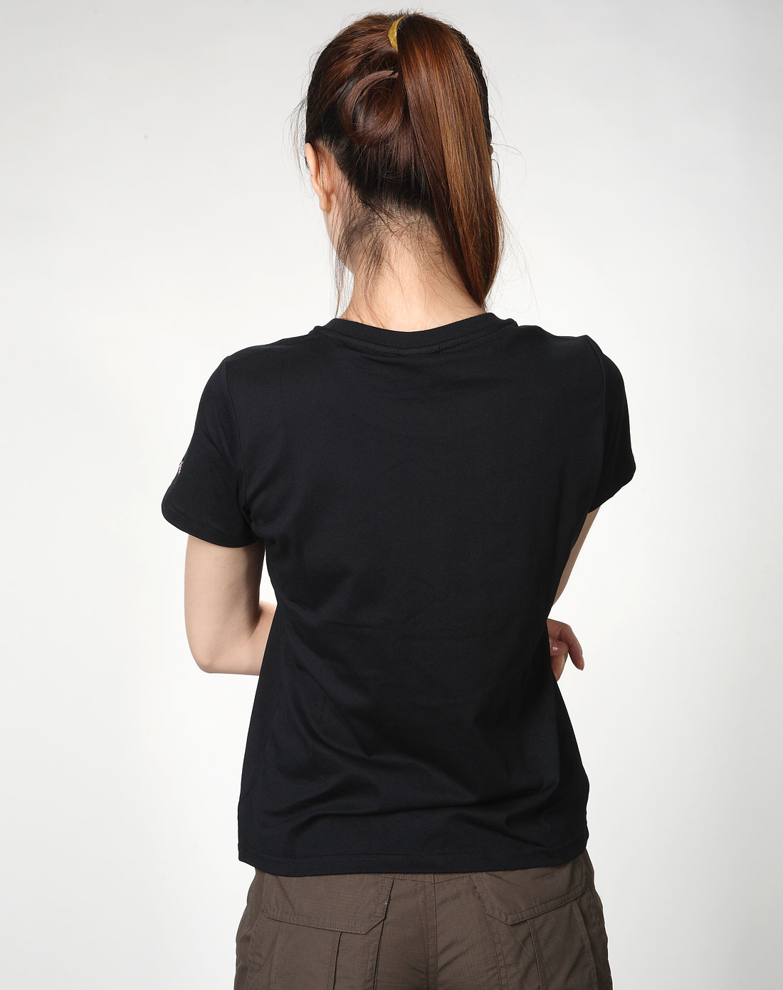 场女款黑色短袖t恤ll6124