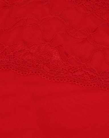 女款大红色吊带针织睡衣