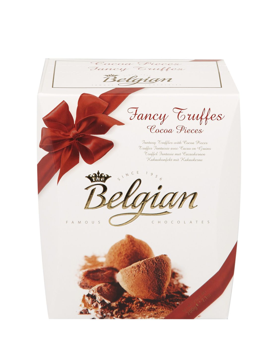 比利时belgian白丽人松露巧克力可可粒口味200g/盒