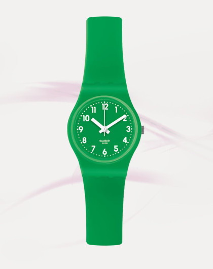 swatch 原创绕腕女表俪媛清新绿