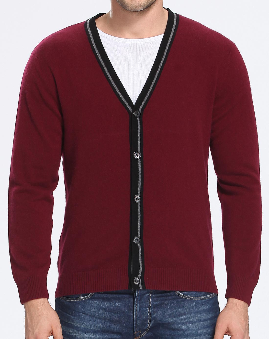 兔皇TUHUANG<em>羊绒男</em>女装100%<em>山羊绒</em>紫红时