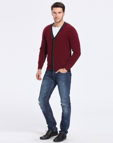 兔皇TUHUANG<em>羊绒男</em>女装100%<em>山羊绒</em>紫红时