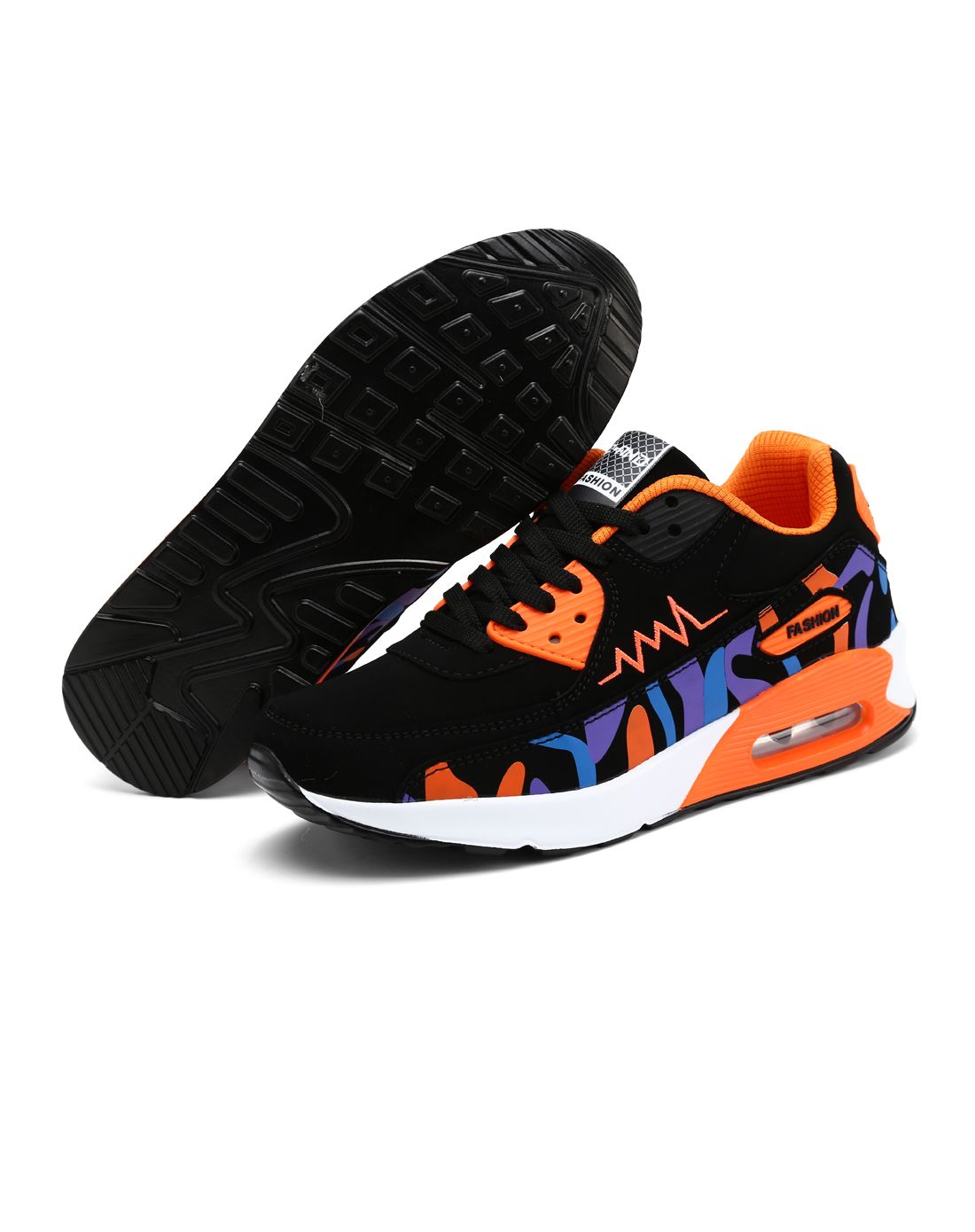 奇安达Q-AND女鞋运动专场轻便舒适 女款黑橘