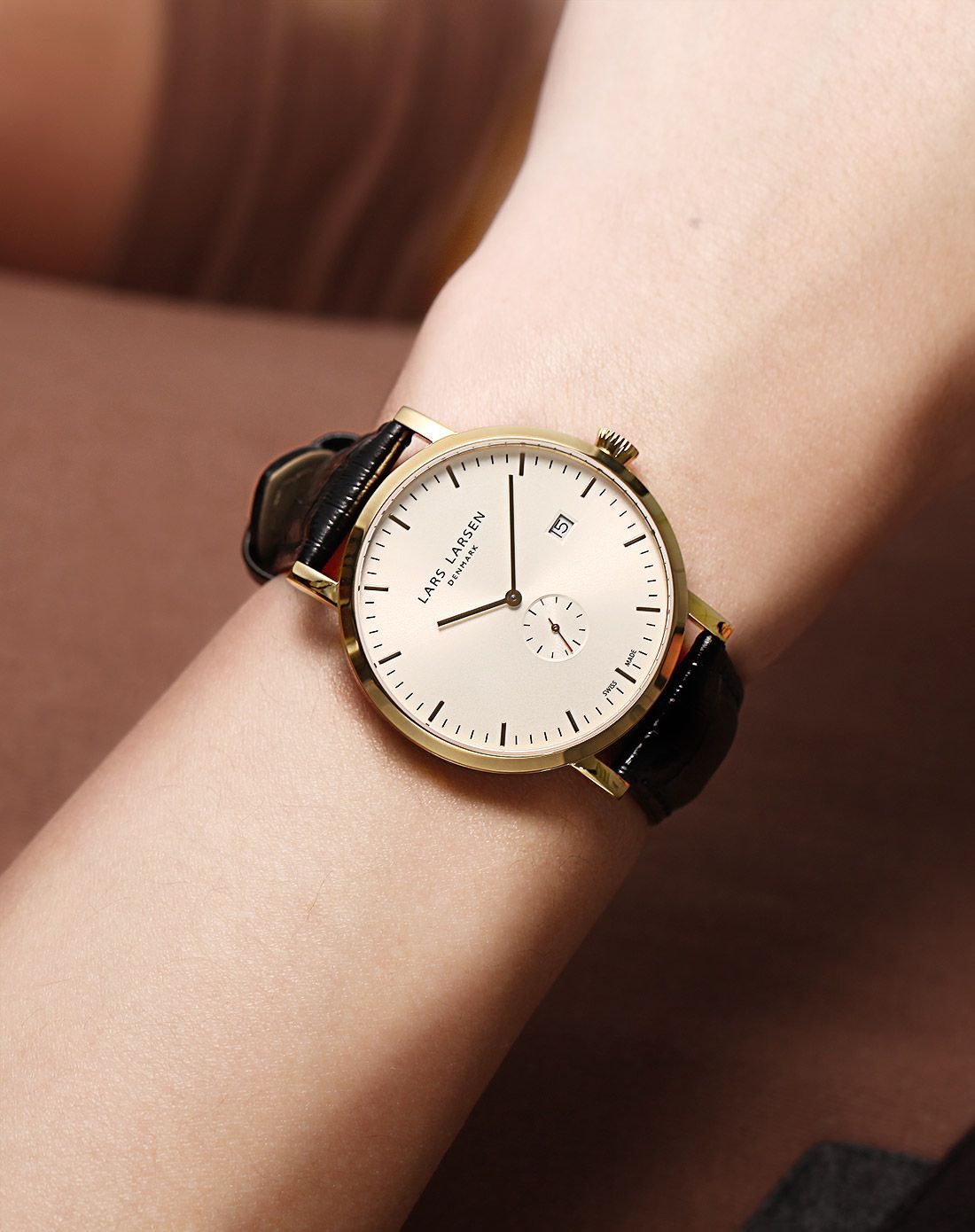 欧洲精制腕表专场【瑞士制造 丹麦品牌】LarsLarsen蓝宝石镜面时尚休闲男款石英表5712546131106_唯品会
