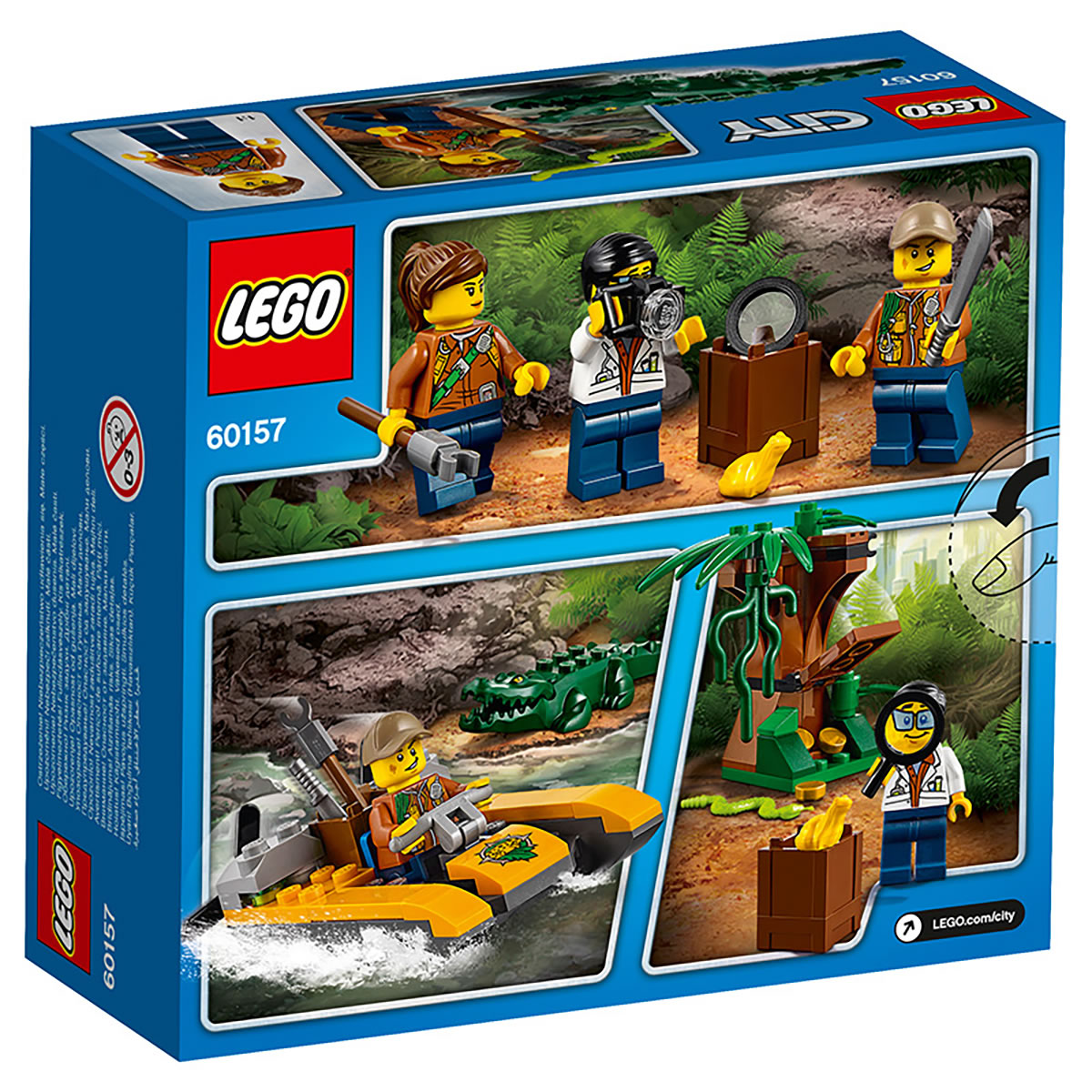 lego乐高积木玩具城市组系列60157-丛林入门套装儿童玩具男孩玩具模型