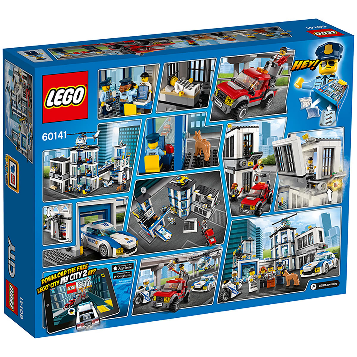 lego乐高积木玩具城市组系列60141-警察总局儿童玩具模型(6-12岁)