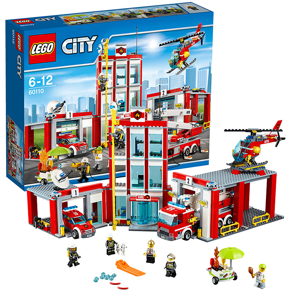 lego乐高积木玩具城市组系列60110-消防总局儿童玩具男孩玩具模型(6