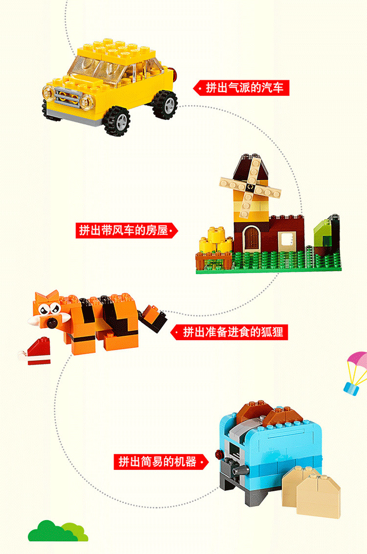 lego乐高积木玩具经典创意系列10696-中号积木盒儿童玩具模型(4-99岁)