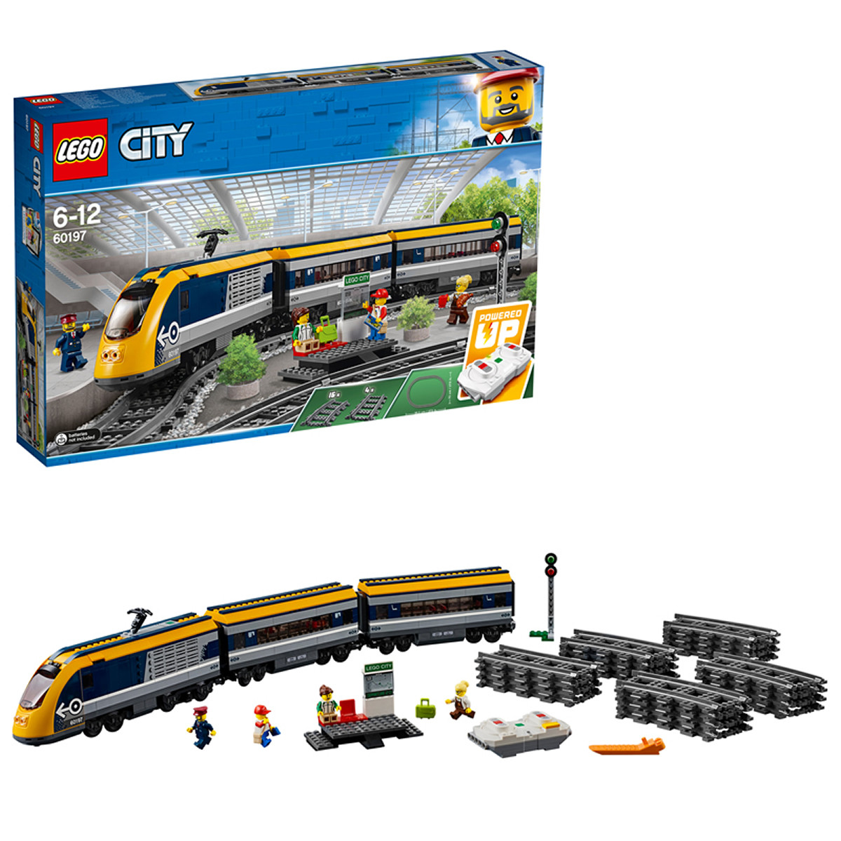 lego乐高积木玩具城市组系列60197-客运火车儿童玩具男孩玩具模型(6