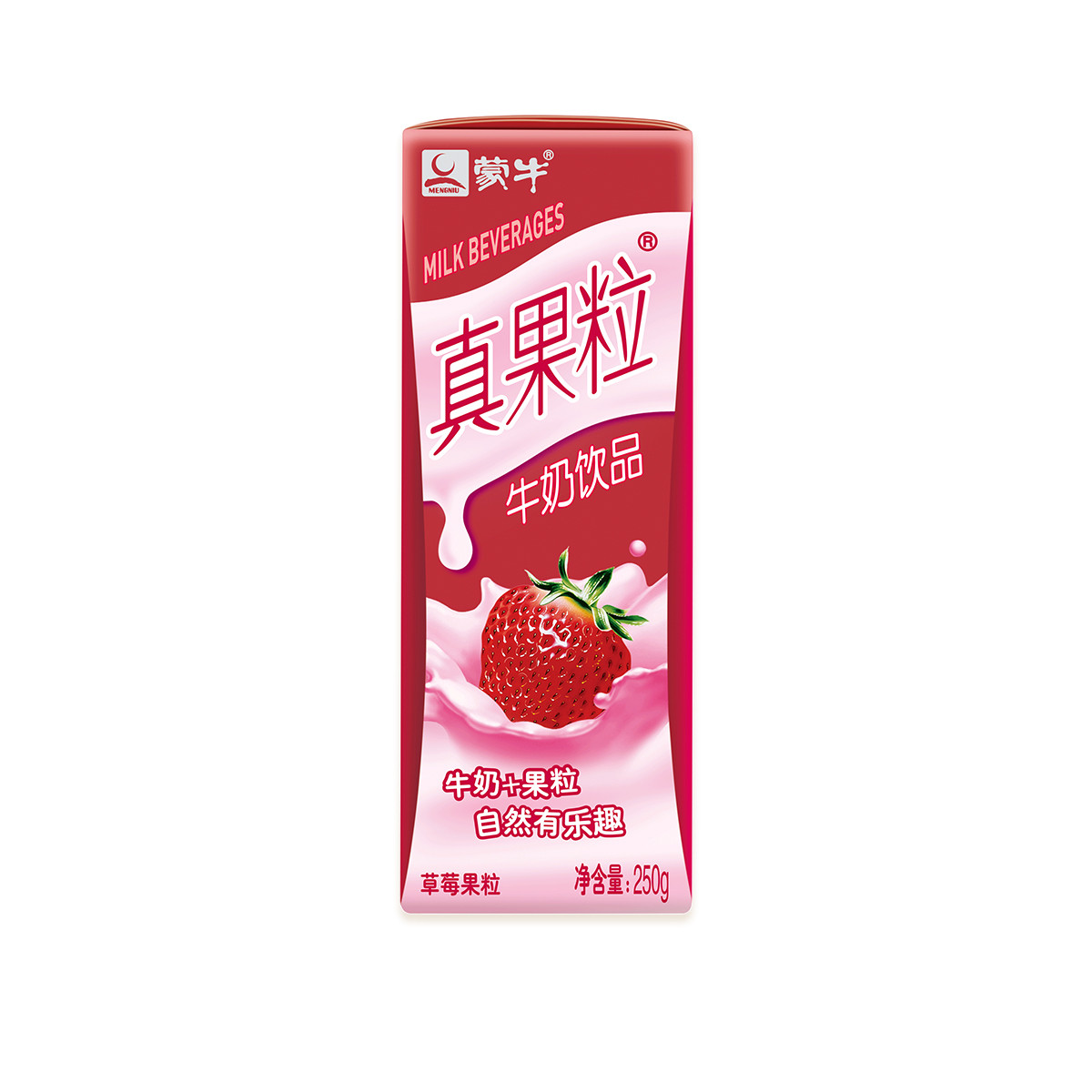 真果粒草莓果粒牛奶饮品250g*12包(1月生产)