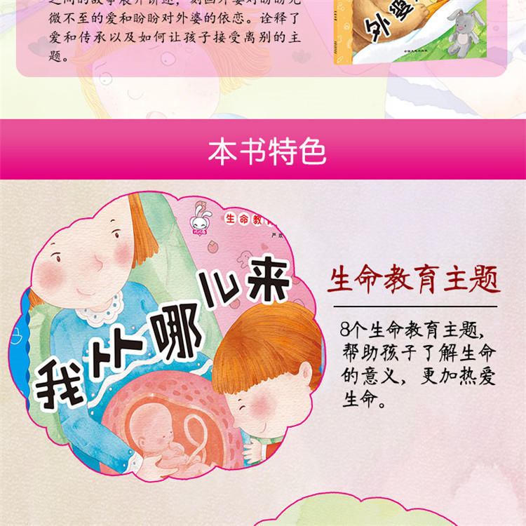 生命教育故事全套8册妈妈我从哪里来0-3-6岁儿童启蒙