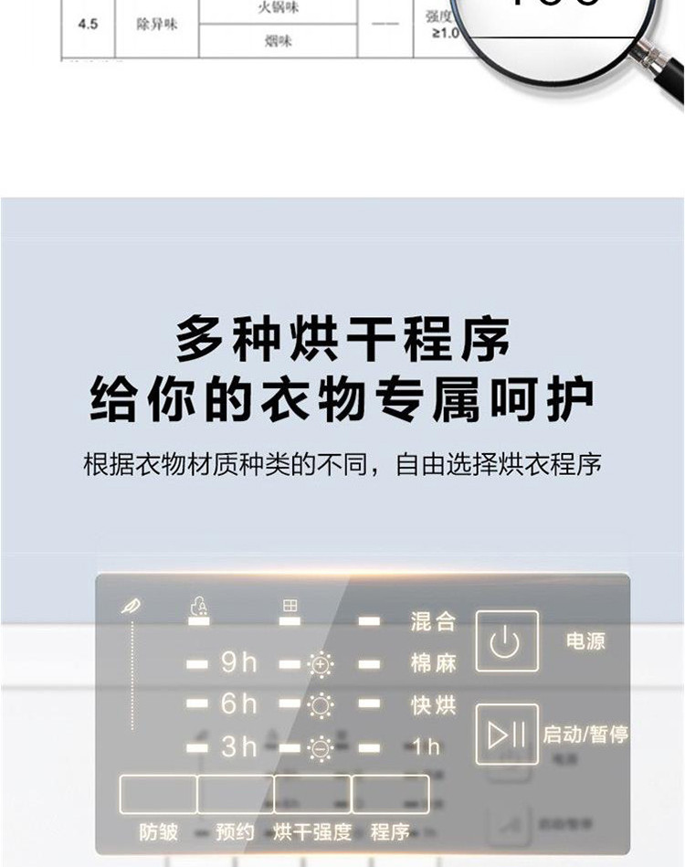 【1h高温烘干】7公斤纤维立体烘干防皱护色干衣机mh70vz10-1