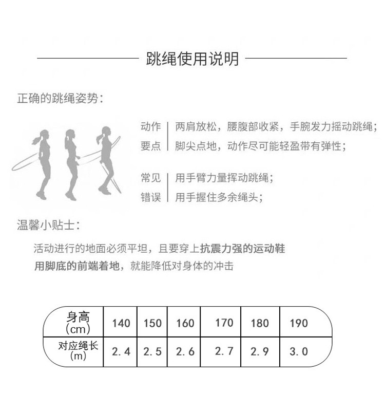 【中考必备】跳绳健身减肥运动男成人专业训练学生儿童中考钢丝绳