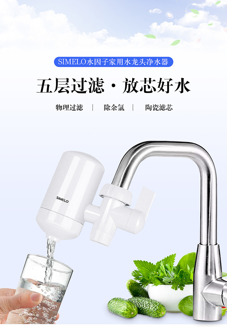 水因子厨房自来水过滤器家用水龙头净水器(标准版)