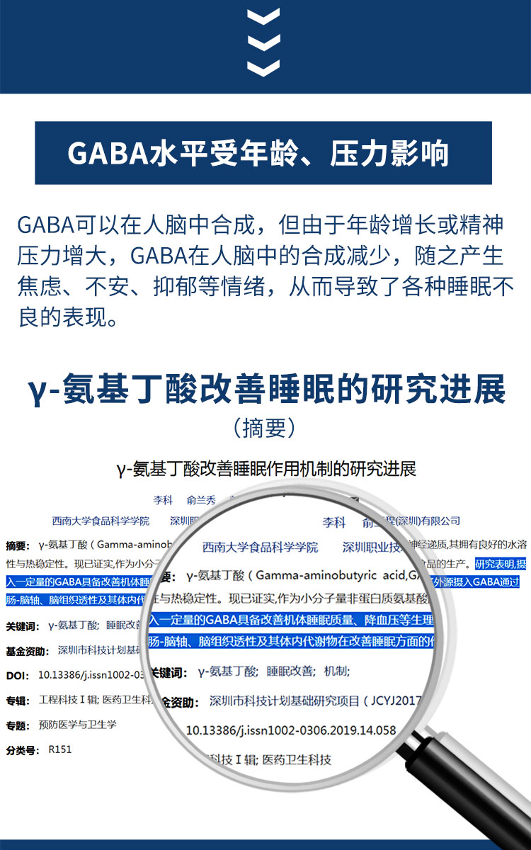 gaba氨基丁酸安眠失眠改善睡眠胶囊非药思力宁退褪黑素片女士