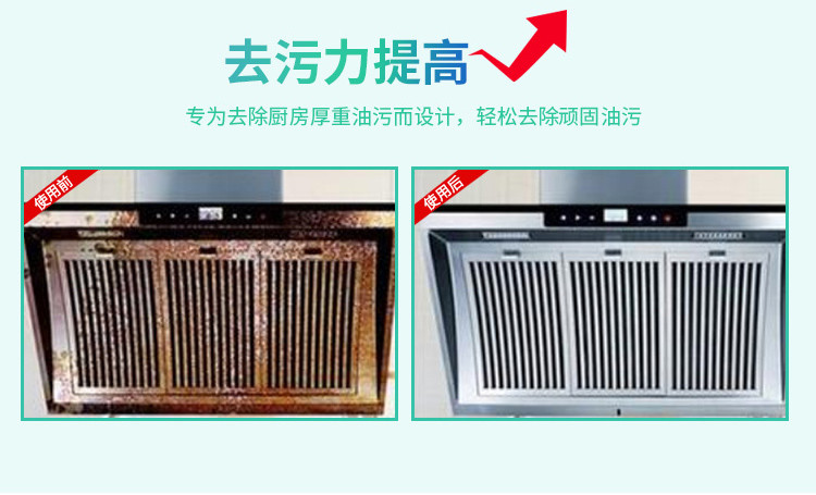 油烟机清洗剂去油污神器厨房去重油污净除垢清洁剂4*500g/瓶
