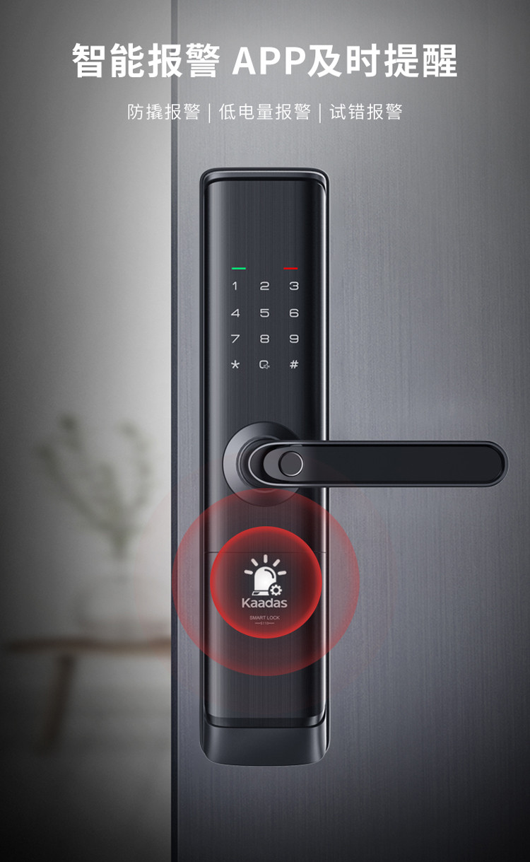 凯迪仕s110密码锁智能锁家用防盗门指纹锁电子门锁wifi电子门锁