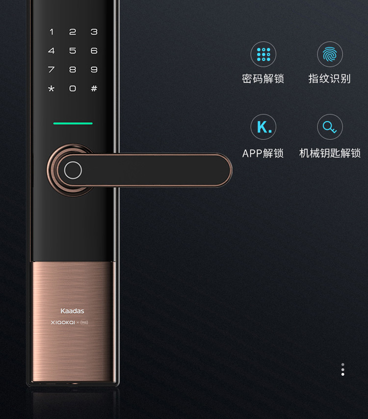 凯迪仕智能锁r6指纹锁家用防盗门电子门锁密码锁蓝牙锁防小黑盒