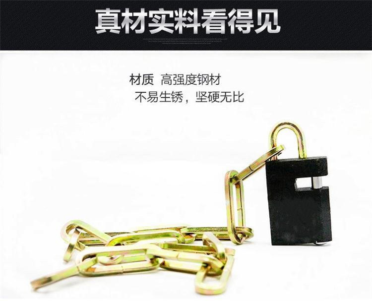 链条锁链锁铁链锁自行车电动车摩托车防盗锁家用大门锁铁门防剪锁
