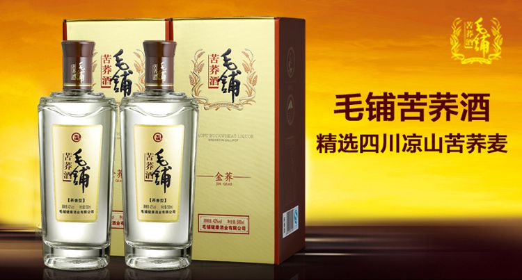 劲牌 毛铺苦荞酒 金荞 42度 500ml*2