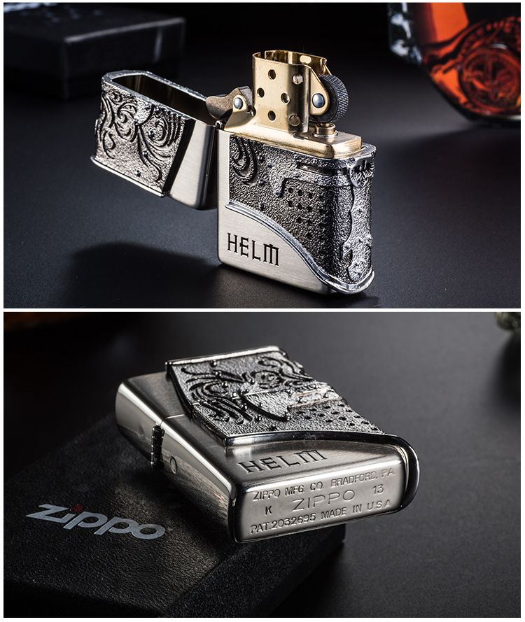 zippo 三面金舵银色-1937复刻机