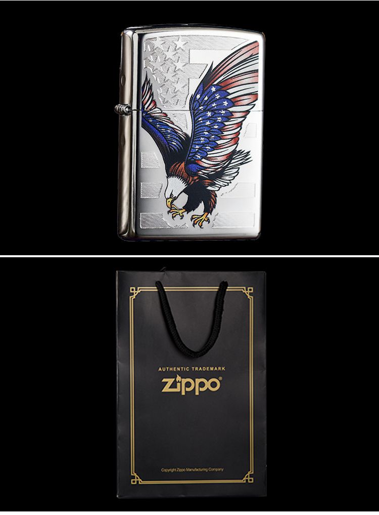 zippo打火机燃料礼盒专场 zippo 美国鹰-送礼推荐套餐  款式: 时尚