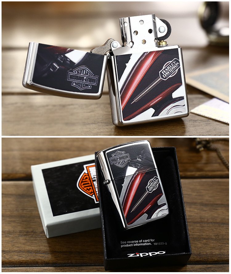 zippo 哈雷机车-镜面彩印常规机