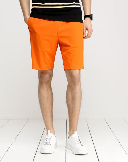 橙色 男款直筒五分裤短裤