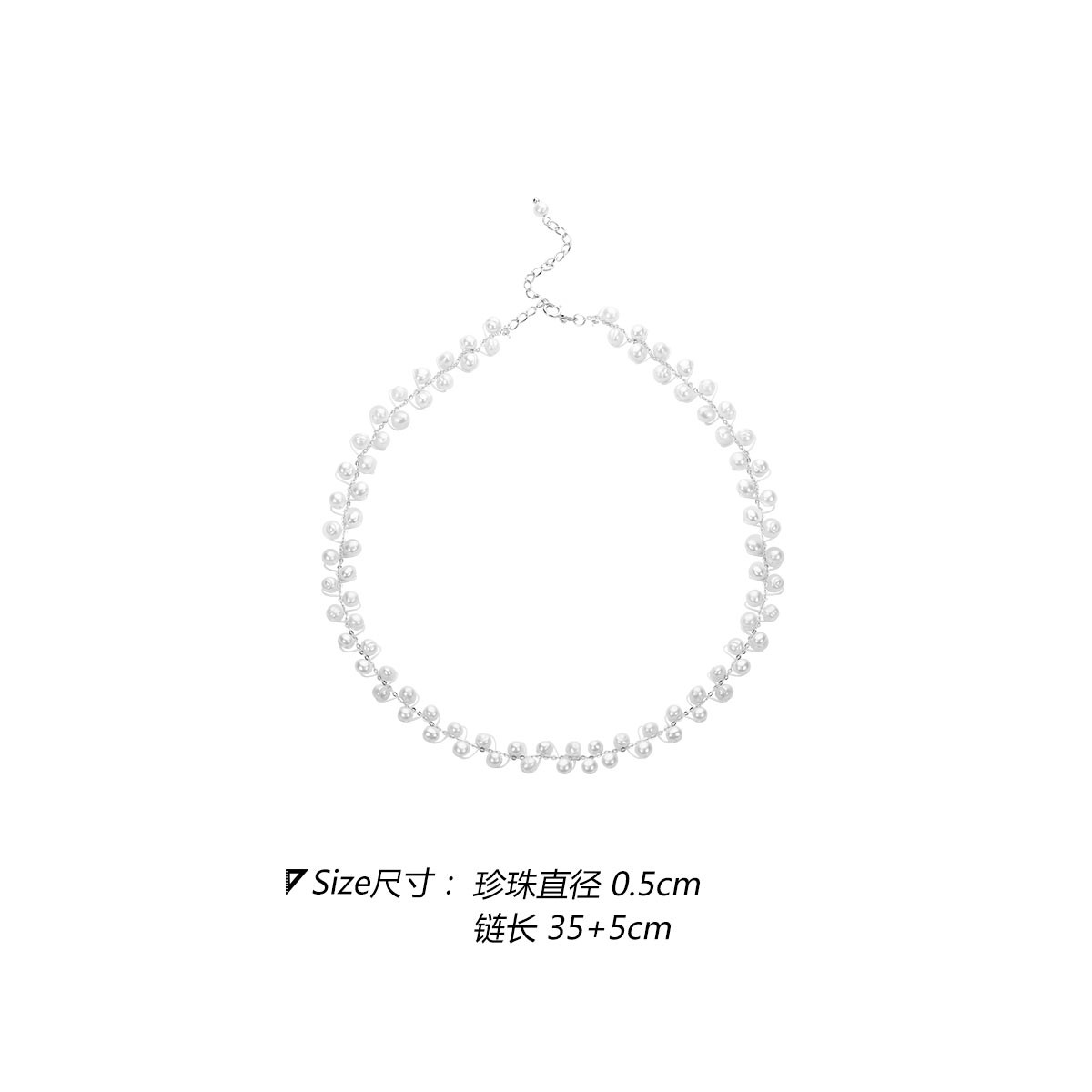 agovski蔻斯琦s925银手工淡水珍珠项链超仙优雅颈链串珠choker