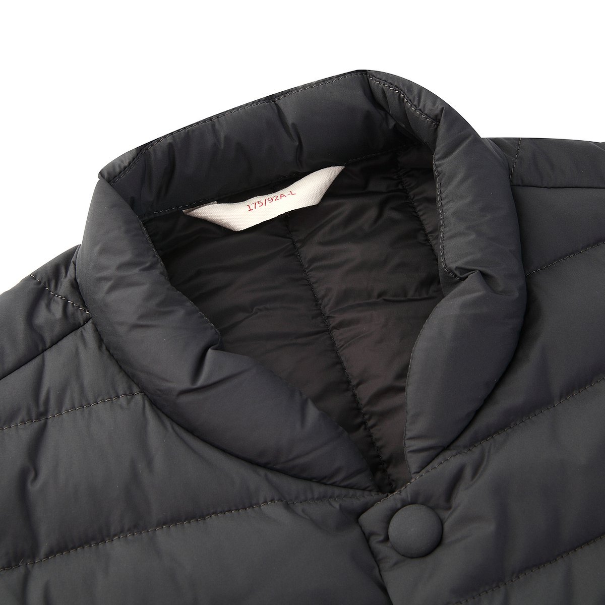 柒牌炭灰色中华立领简约休闲中长款羽绒服m11k2850049