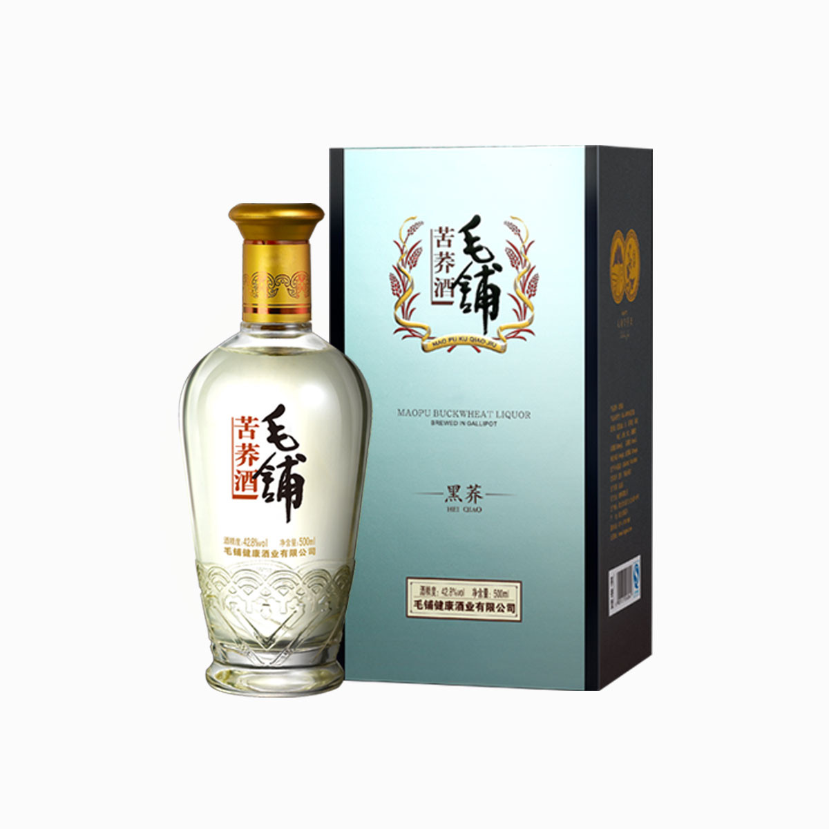 劲牌 毛铺苦荞酒 黑荞 42.8度 500ml*2