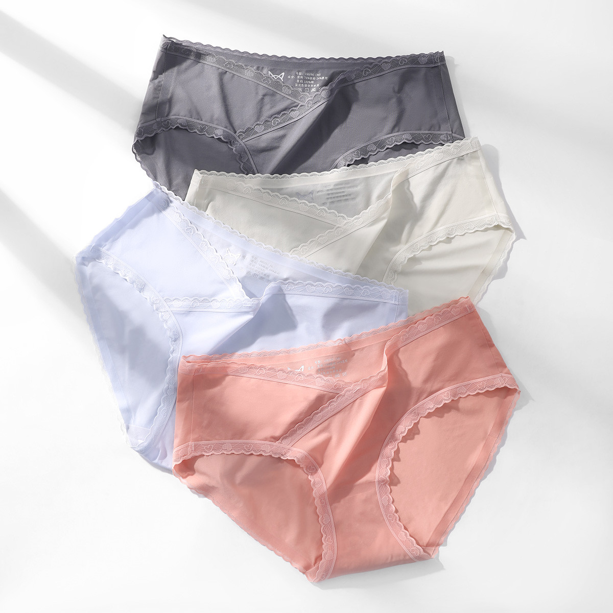 【抑菌透气】4双装蕾丝超薄透气内裤女性感纯棉抑菌裆女士内裤
