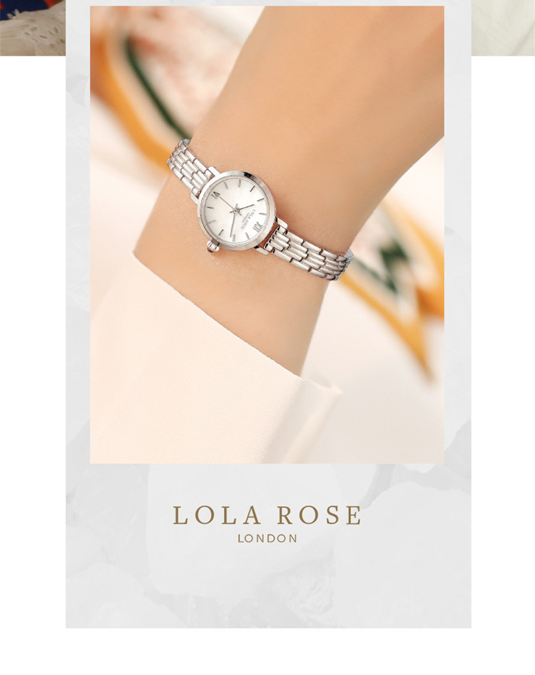【白贝母表盘】lolarose防水石英女表女士手表女