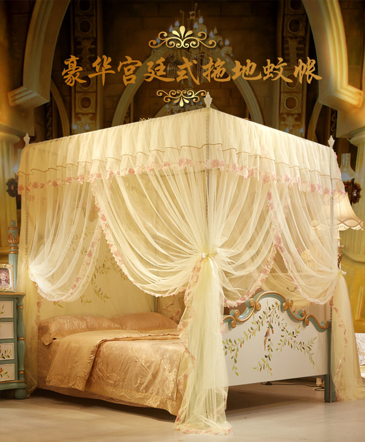 商品参数 detail 款式: 宫廷蚊帐 开门数量: 三开门 支架材质: 不锈钢