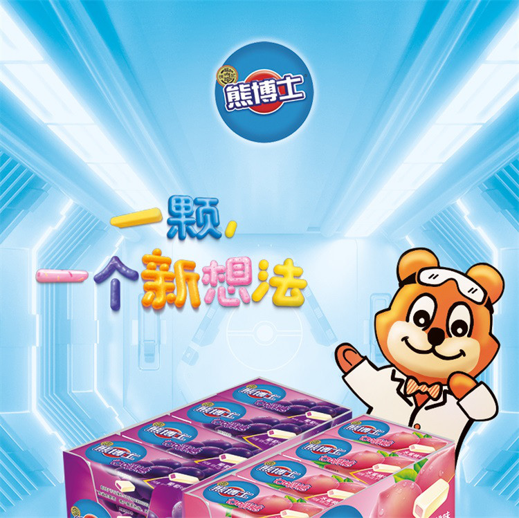 熊博士口嚼糖水蜜桃味22g*12条 芒果味22g*12条软糖