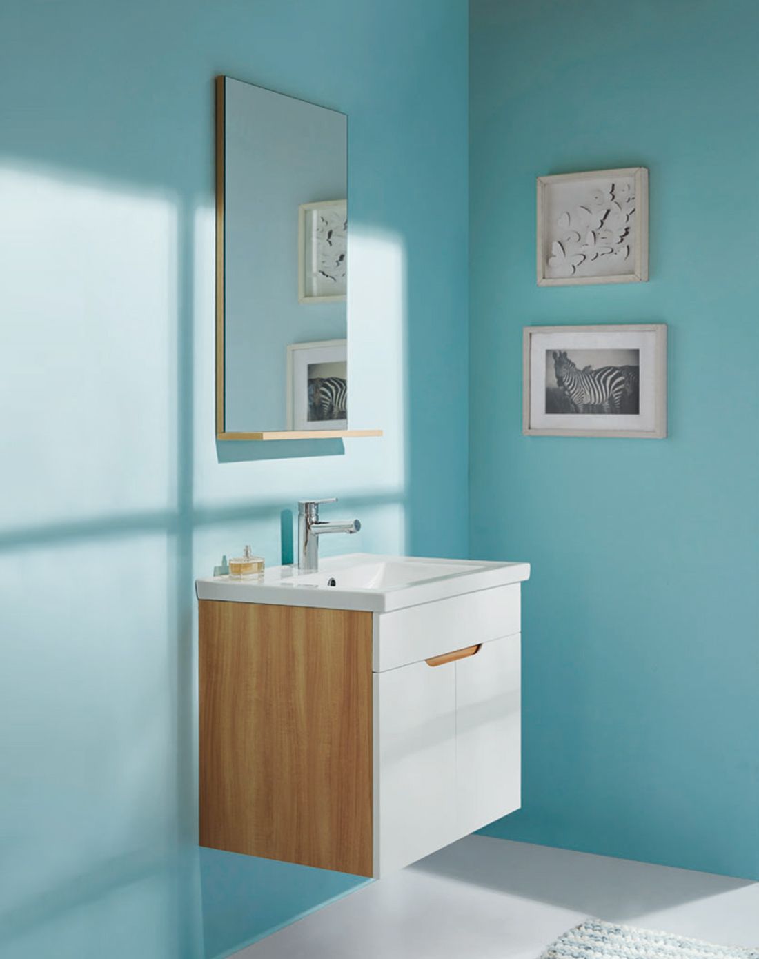 安住enzorodi卫浴专场白色多层实木浴室柜(带