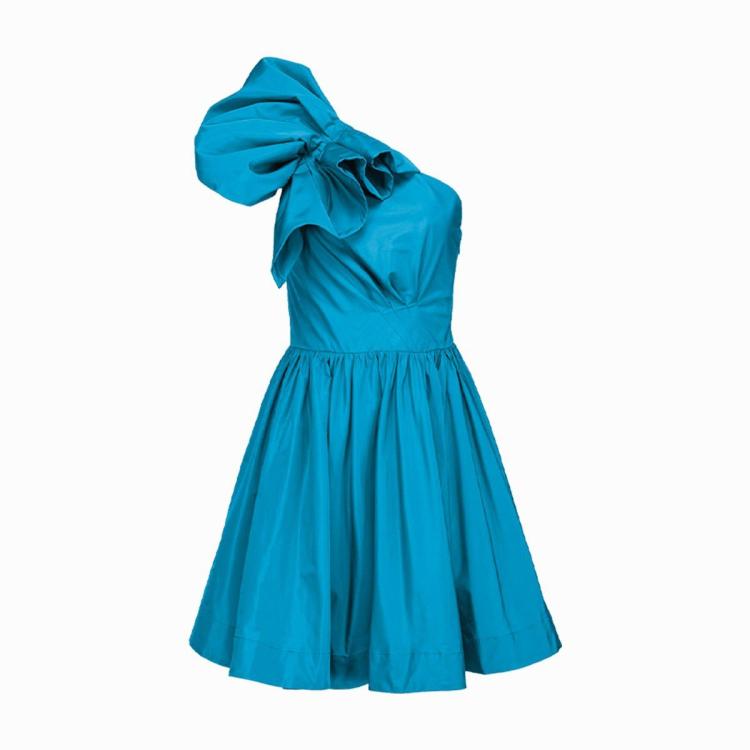 Pinko Woman Mini Dress Azure Size 4 Polyester In Blue
