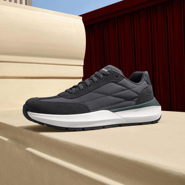 SKECHERS 斯凯奇 【舒适运动】男鞋复古慢跑鞋休闲鞋休闲运动鞋男德训鞋百搭秋冬季
