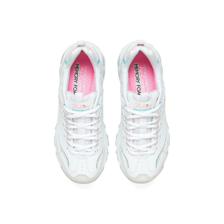 斯凯奇 【甜美拼接】女鞋轻质老爹鞋休闲鞋休闲运动鞋小白鞋女增高春夏季