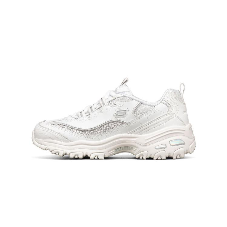 斯凯奇 【蕾丝拼接】女鞋子老爹鞋女运动鞋女休闲鞋女小白鞋女春夏季