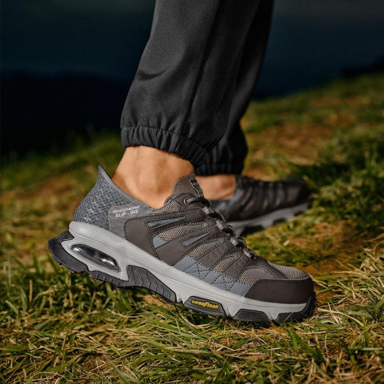 Skechers 斯凯奇 【slip-ins 闪穿】男鞋户外运动鞋登山鞋男户外鞋秋季 In Gray