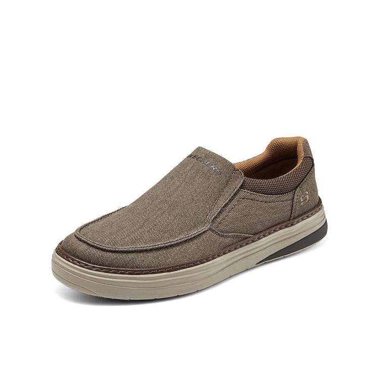 SKECHERS 斯凯奇 【舒适柔软】男鞋一脚蹬男休闲鞋防滑耐磨舒适透气春秋季