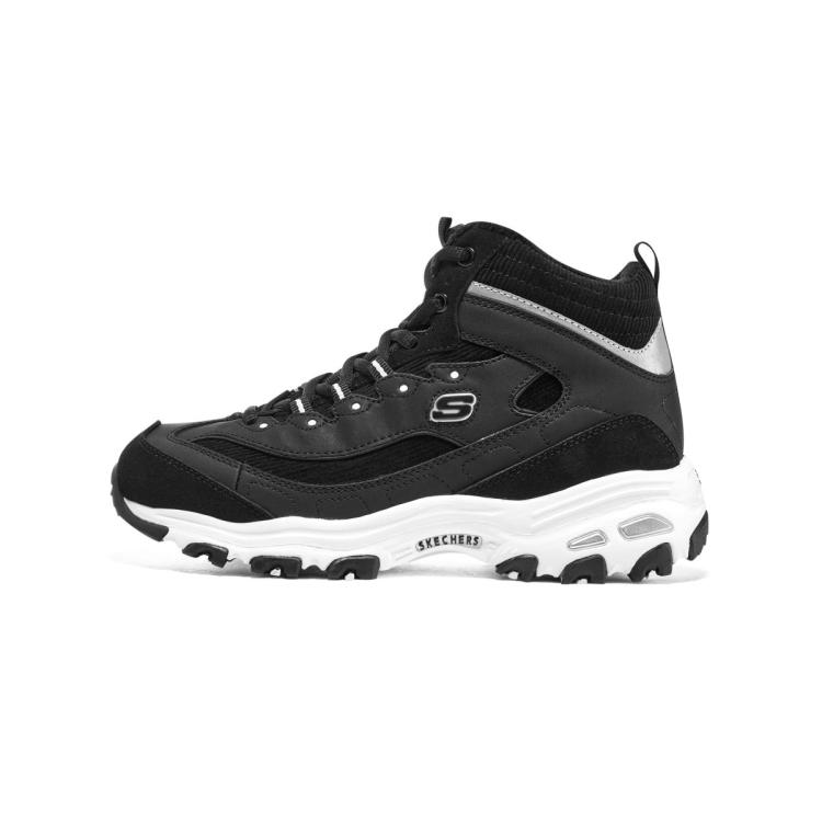 斯凯奇 【D'LITES加绒保暖】女鞋女靴高帮鞋老爹鞋运动工装靴冬