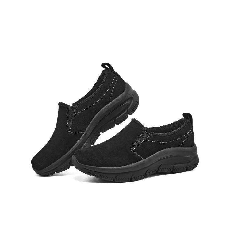 斯凯奇 【加绒保暖】女鞋通勤鞋舒适棉鞋一脚蹬健步鞋休闲鞋冬季