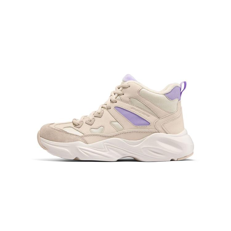 斯凯奇 【D'LITES爆款老爹鞋】女鞋加绒中帮休闲运动鞋工装靴冬